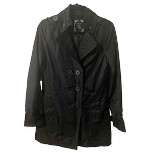 NEW YORK YOKI Collection Est 2003 Trench Coat‎ Black Juniors Size Medium